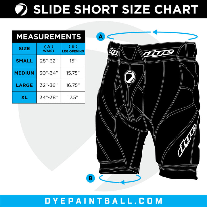 DYE Perform Slide Shortsit Musta XL