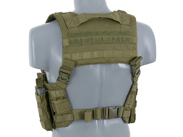 Split Front Chest Harness - Oliivi