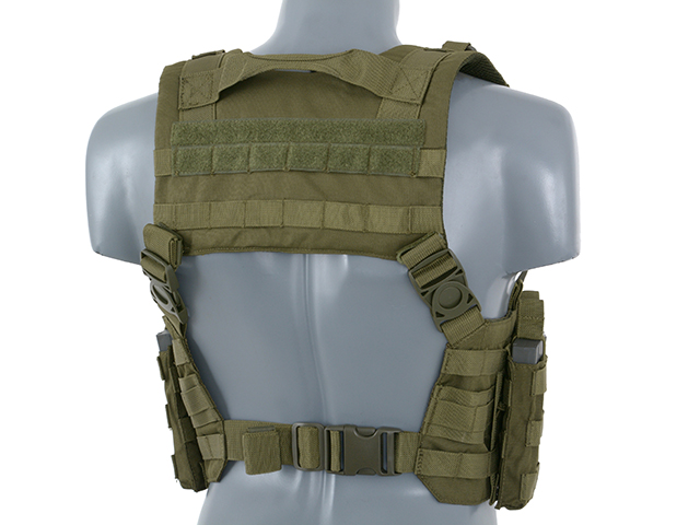 Split Front Chest Harness - Oliivi