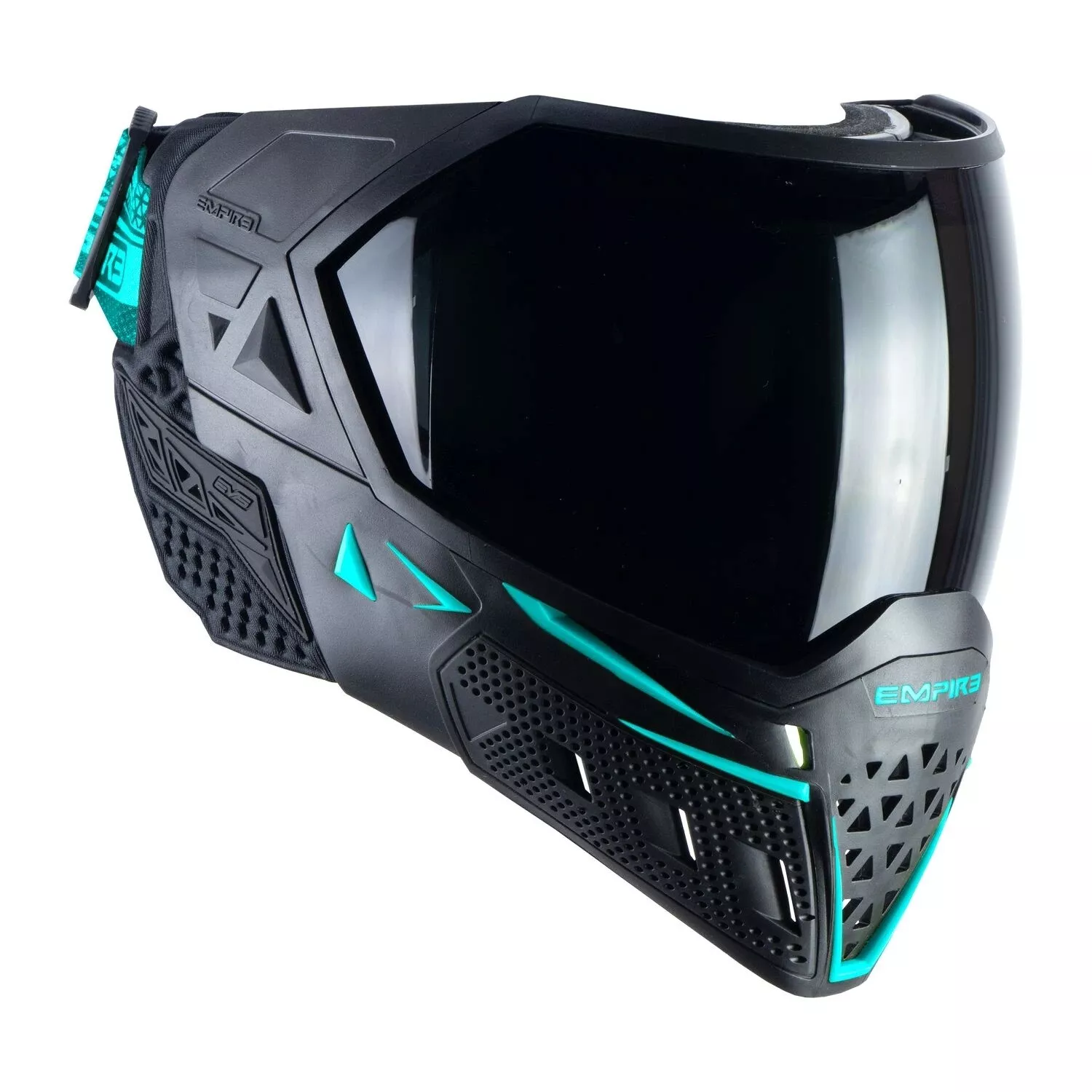 Empire EVS Thermal Paintball Goggles Mask - Black/Aqua Blue w Ninja & Clear Lens