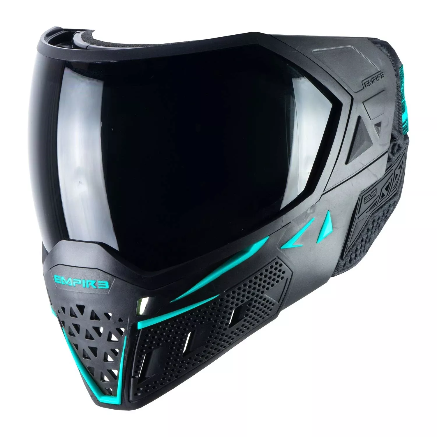 Empire EVS Thermal Paintball Goggles Mask - Black/Aqua Blue w Ninja & Clear Lens