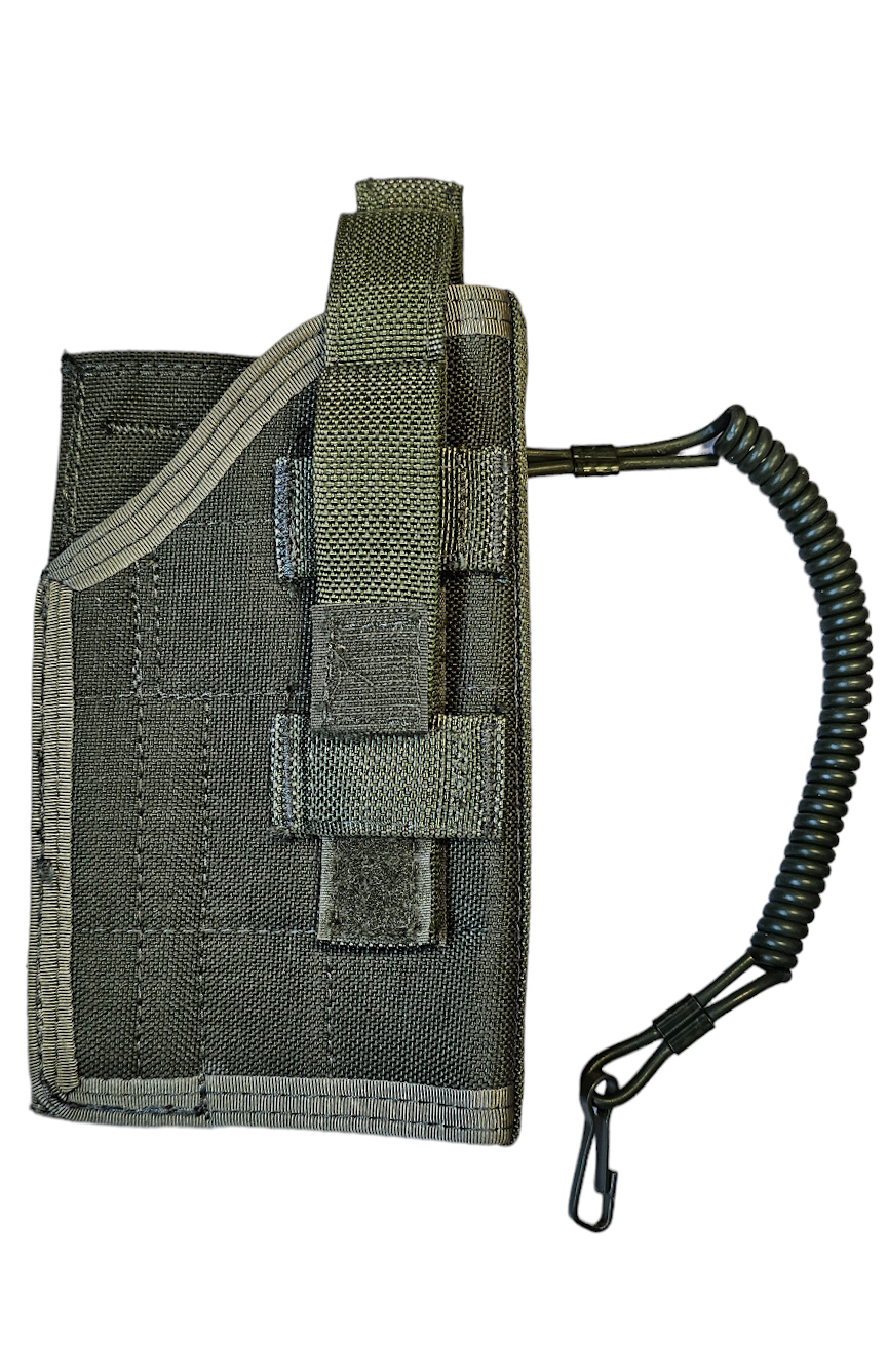 MOLLE Pistol Holster + Lanyard, Olive - USED