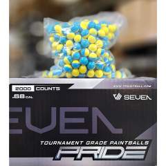 PRIDE Paintballs .68 Cal 2000pcs - blue-yellow/yellow