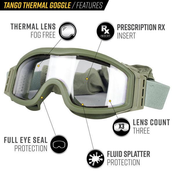 Valken Goggle V-TAC Tango Thermal, Olive